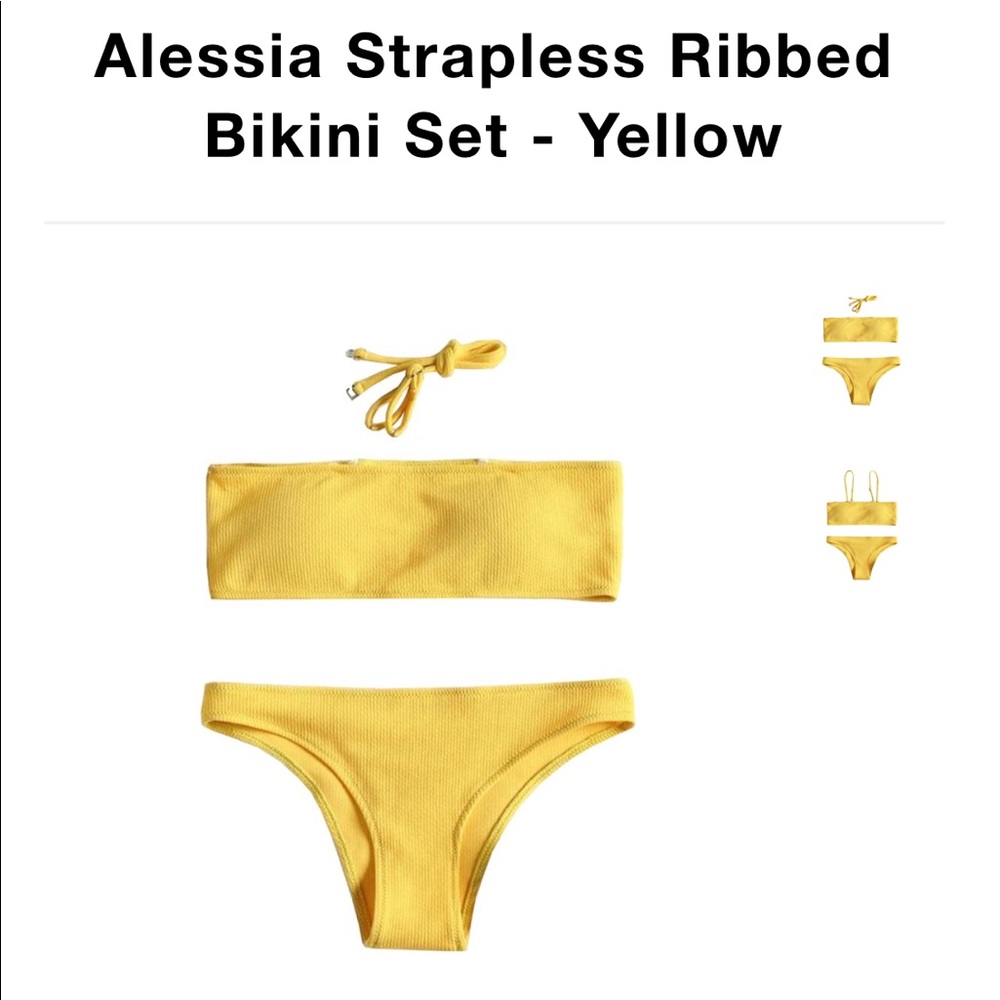 NWOT Strapless Ribbed Bathing Suit from Lana Swim